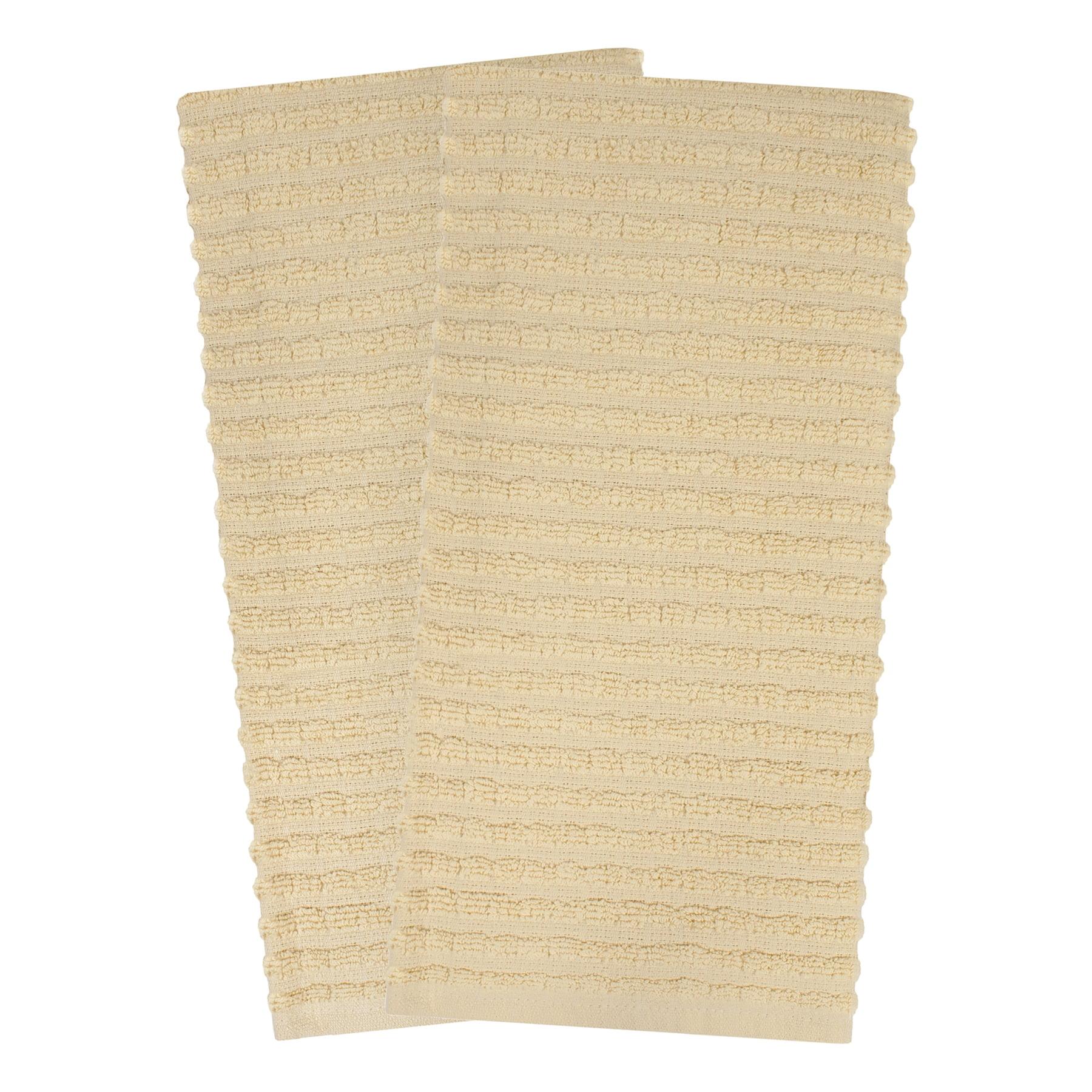 Latte Terry Cotton Kitchen Towel Set, 2-Pack