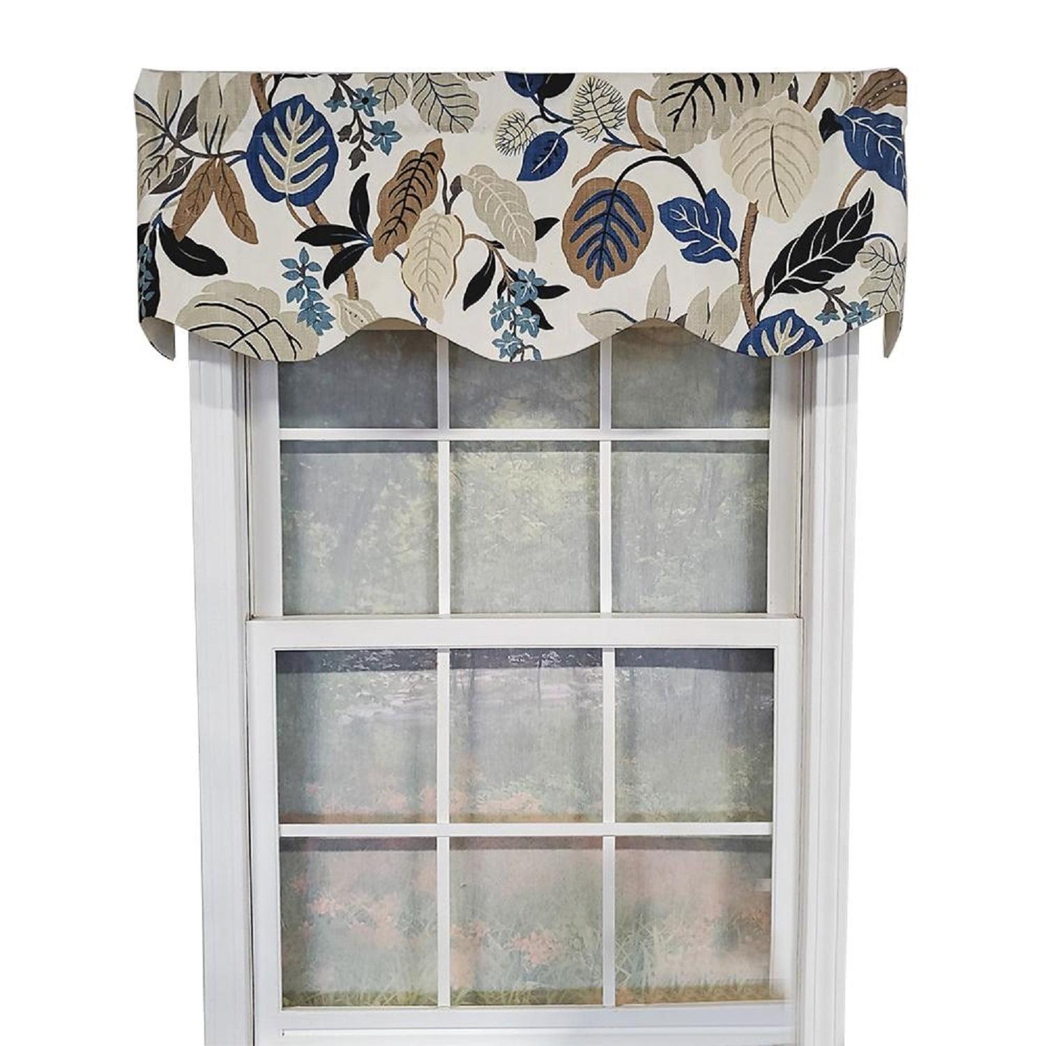 RLF Home Antonia Floral 50'' W Window Valance