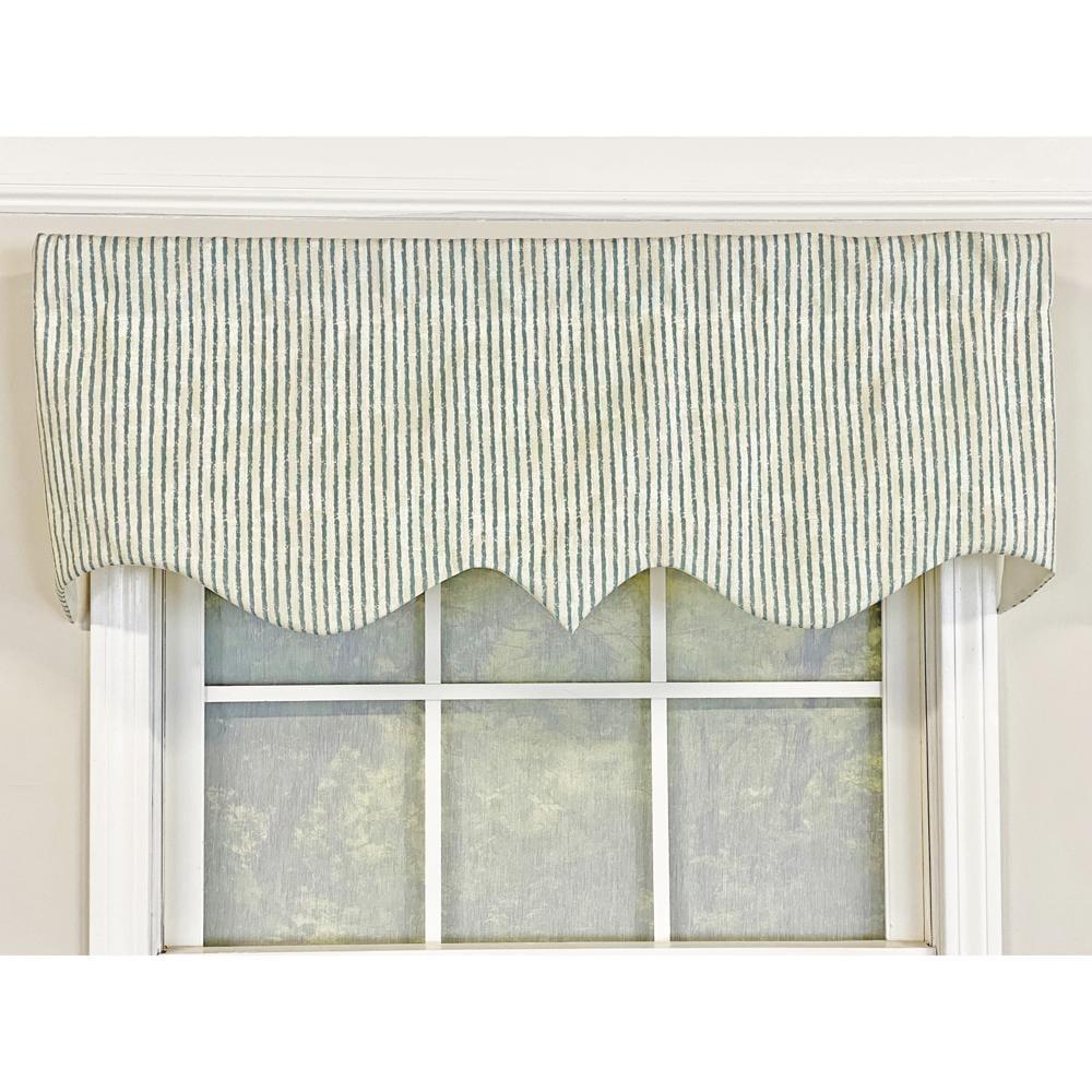 RLF Home Duval Regal Valance 3" Rod Pocket for Kitchen Living Room, 50" x 17"