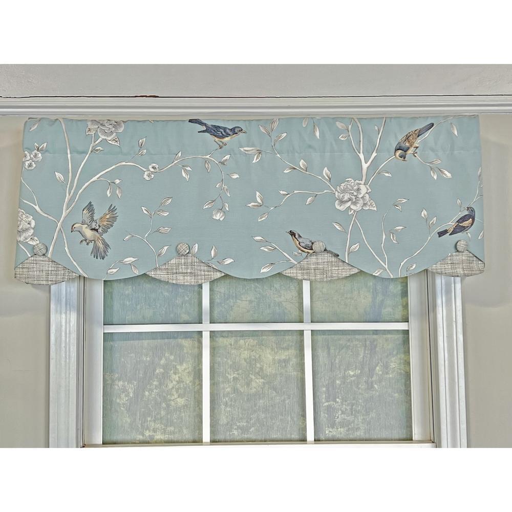 RLF Home Cotton Scalloped 50'' W Window Valance