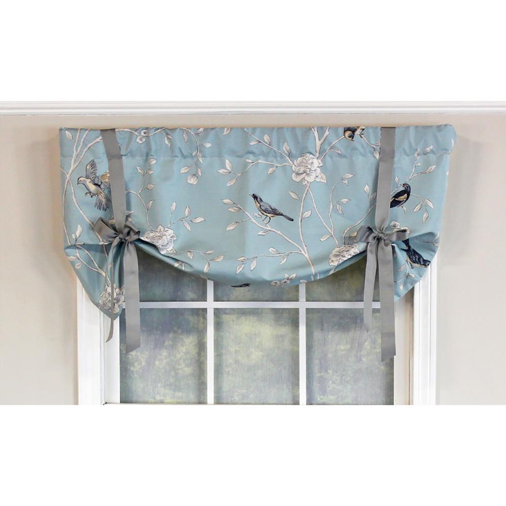 Cotton Blend Tie-Up 48'' W Window Valance