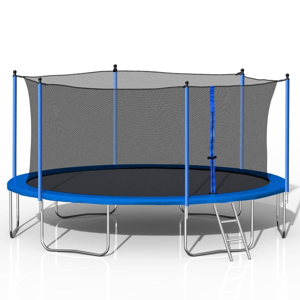 Ceballos 14FT  Trampoline With Safety Enclosure Net,Heavy Duty Jumping Mat And Spring Cover Padding For Kids And Adults,  Ladder