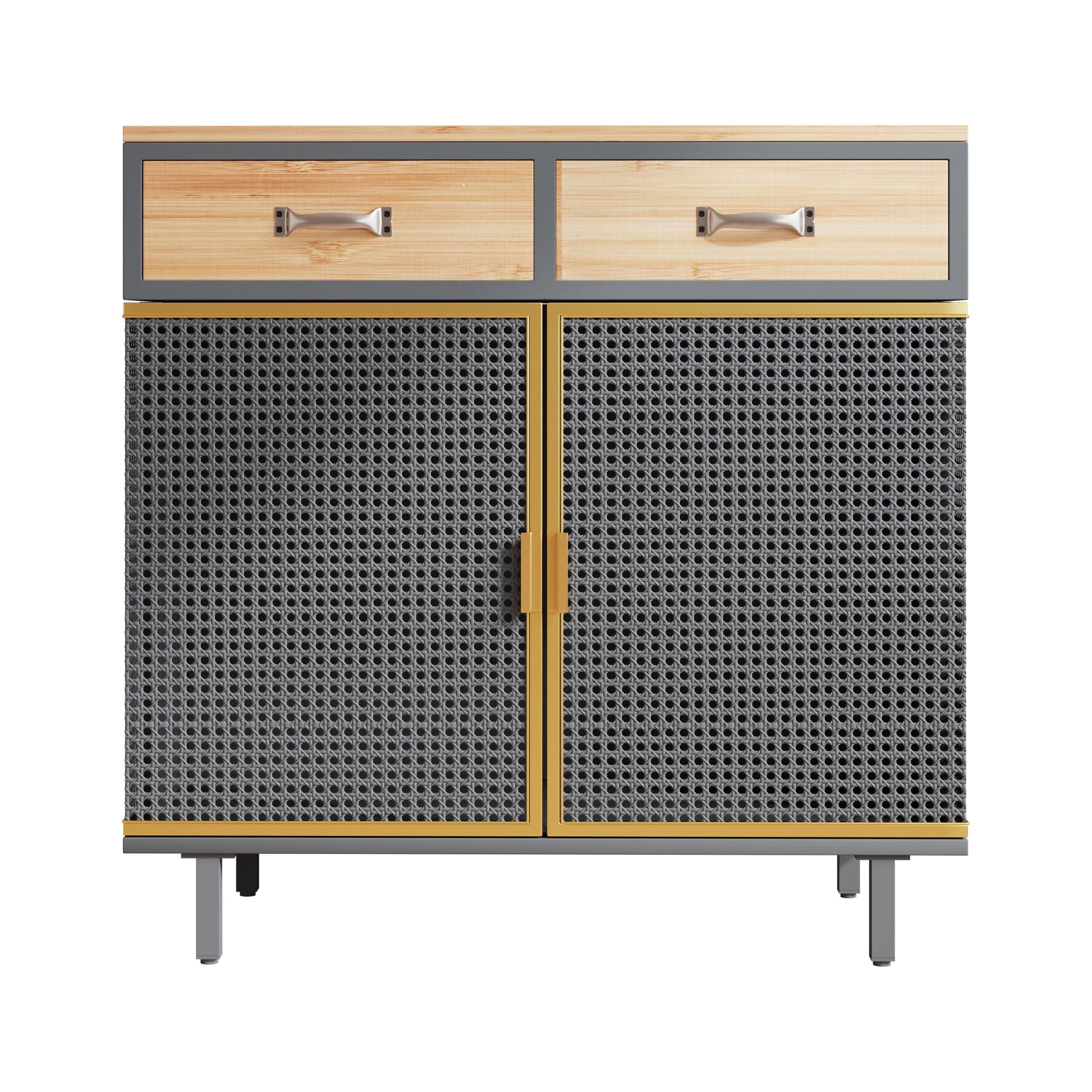 31.5'' Wide Buffet Cabinet Sideboard Cabinet With 2 Doors & 2 Drawers, Easy Assembly Accent Cabinet