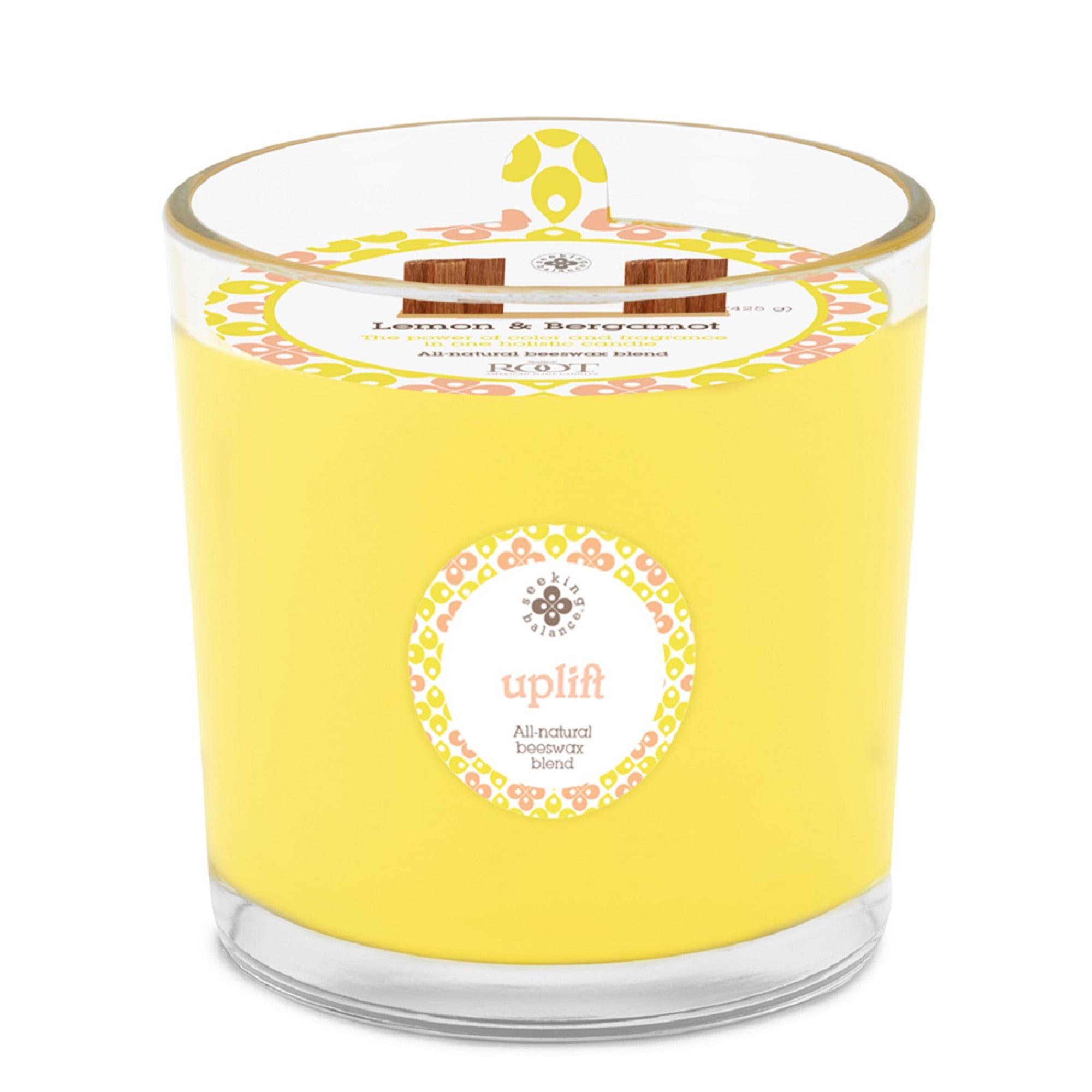 Yellow Double Wick Beeswax Aromatherapy Jar Candle