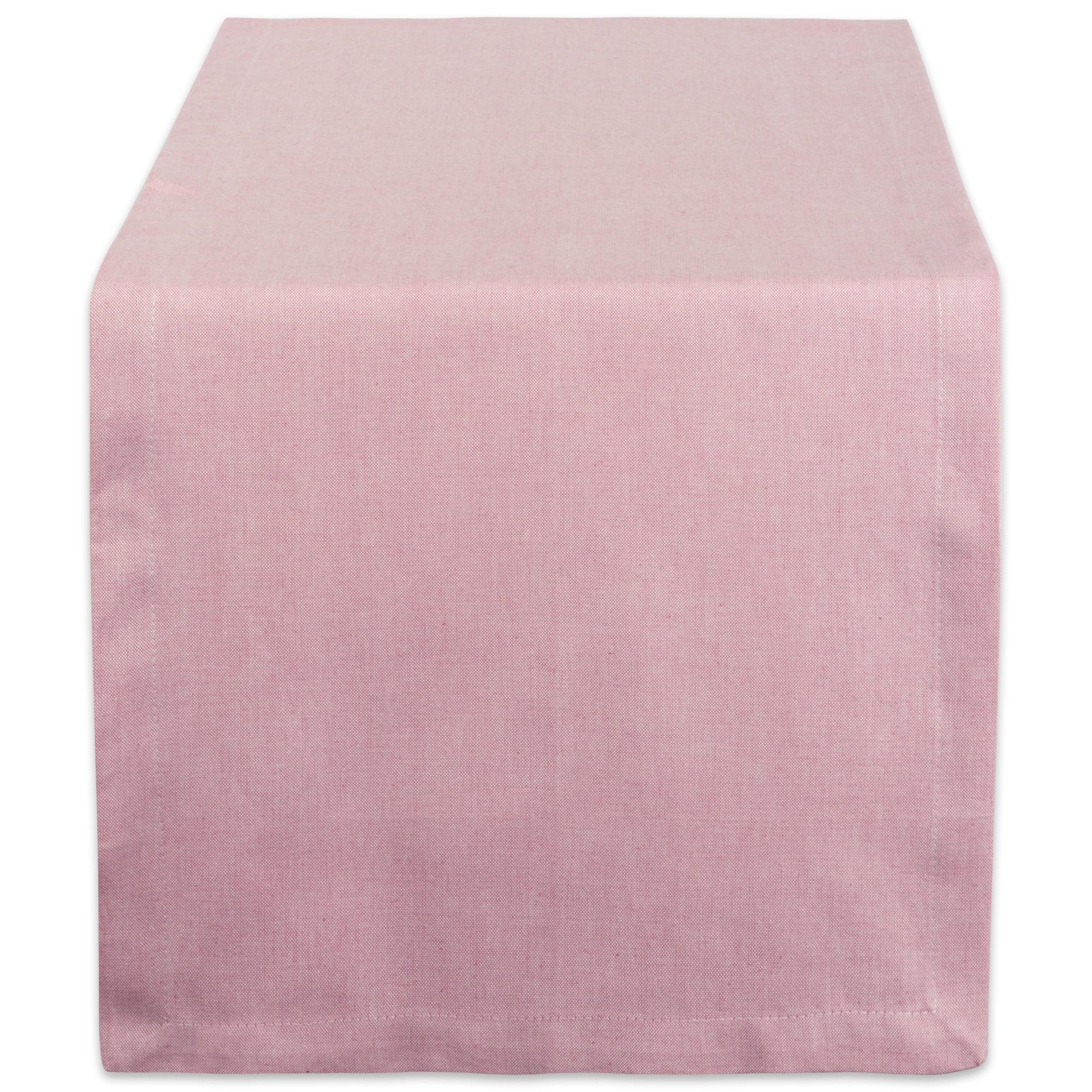 ROSE SOLID CHAMBRAY TABLE RUNNER 14x72