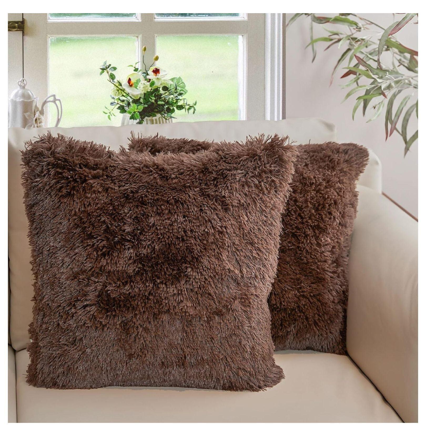 Faux Fur Throw Pillow