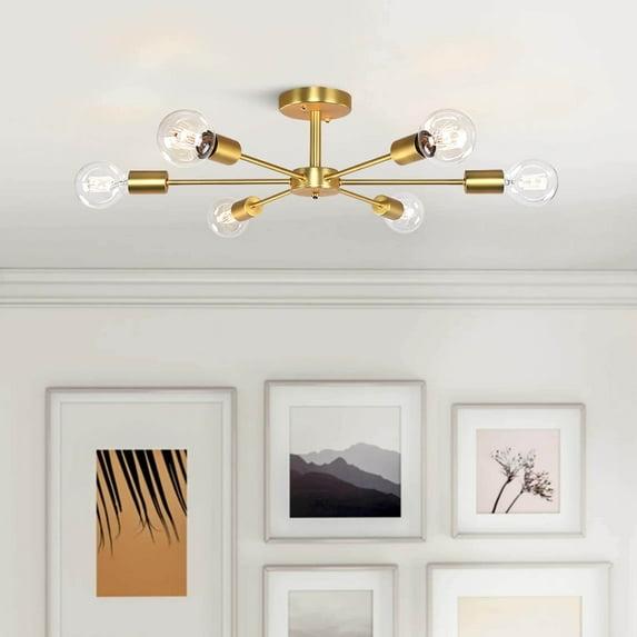 Sevin 6 - Light 25.2'' Sputnik Cylinder Flush Mount