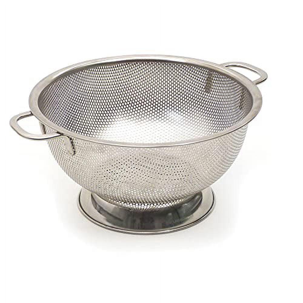 Precision Pierced Stainless Steel 3-Quart Colander with Handles