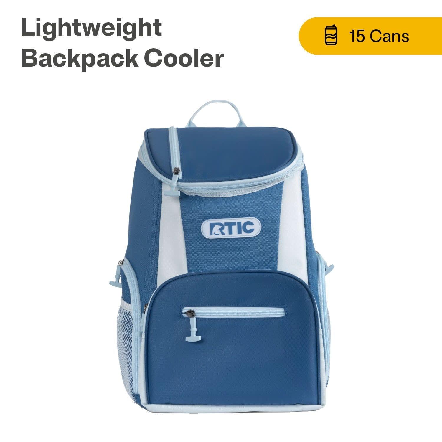 RTIC 15 Can Lightweight Backpack Insulated Cooler with Pockets, Pond