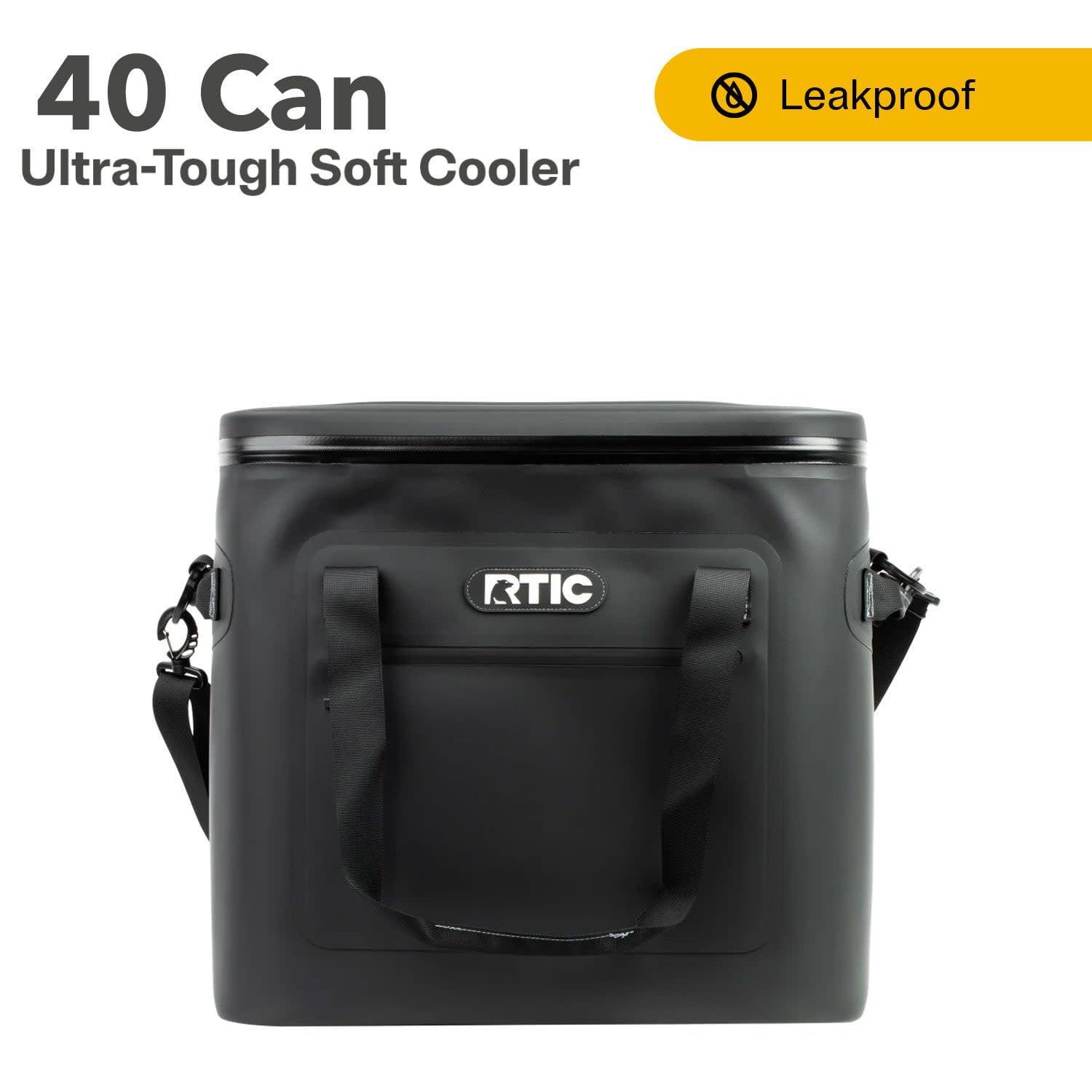 RTIC Outdoors 40 Cans Soft Sided Cooler - Black