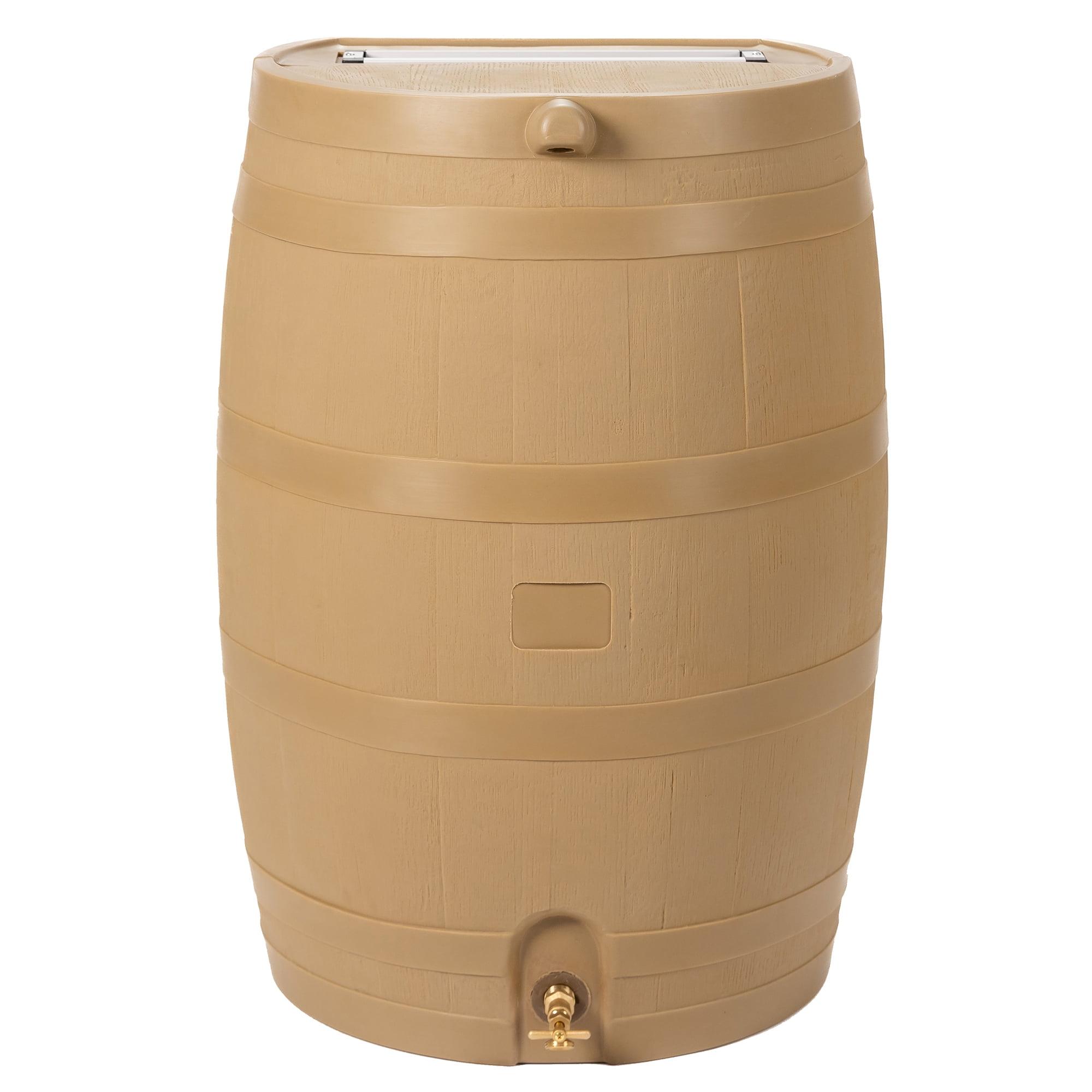 RTS Companies RTS Companies 50 Gallons Weather Resistant Plastic Drainable Rain Barrel