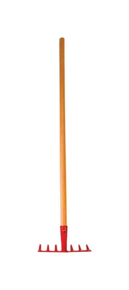 Rugg 31" Wood Handle Garden Rake with Steel Tines