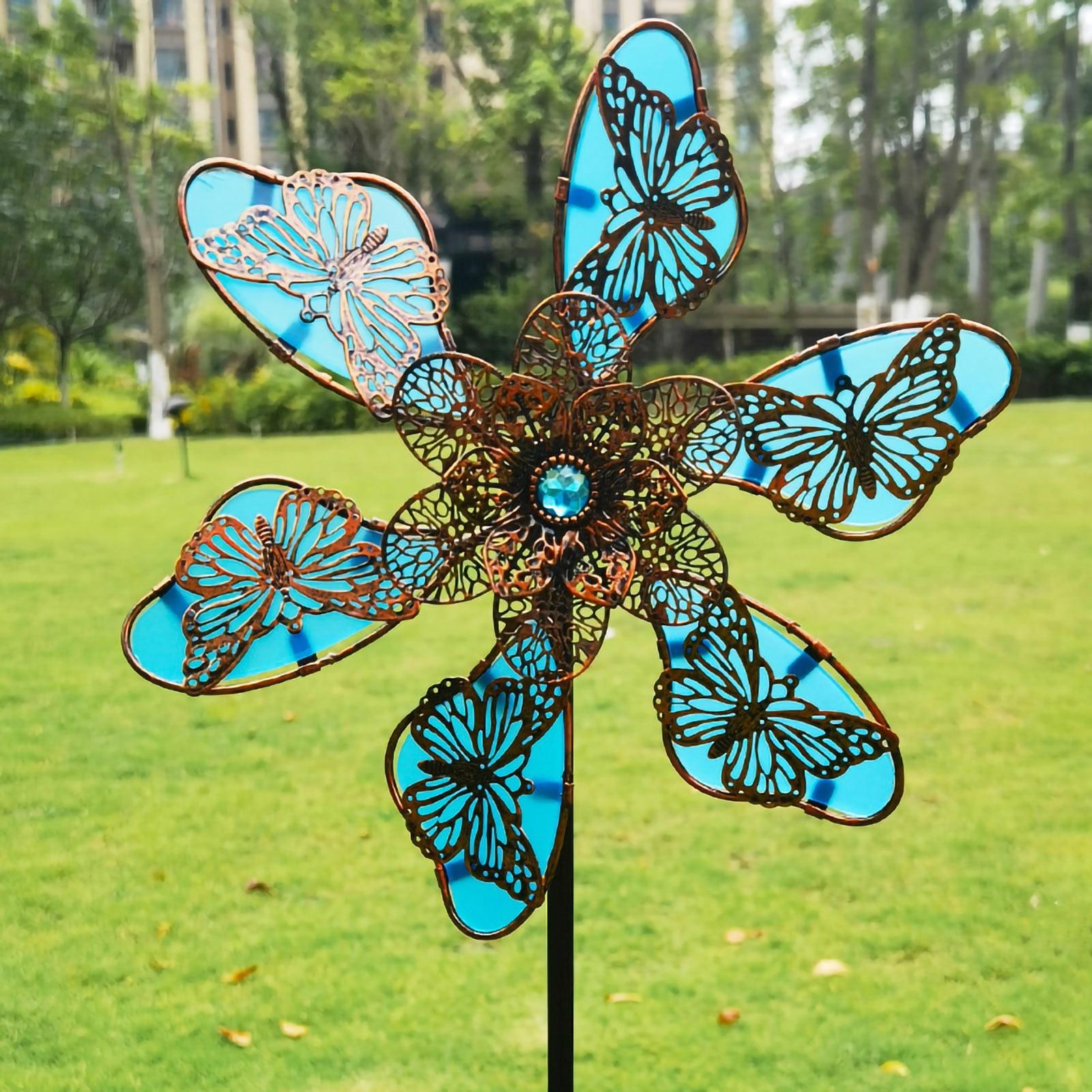 Metal Butterfly Glow Wind Spinner