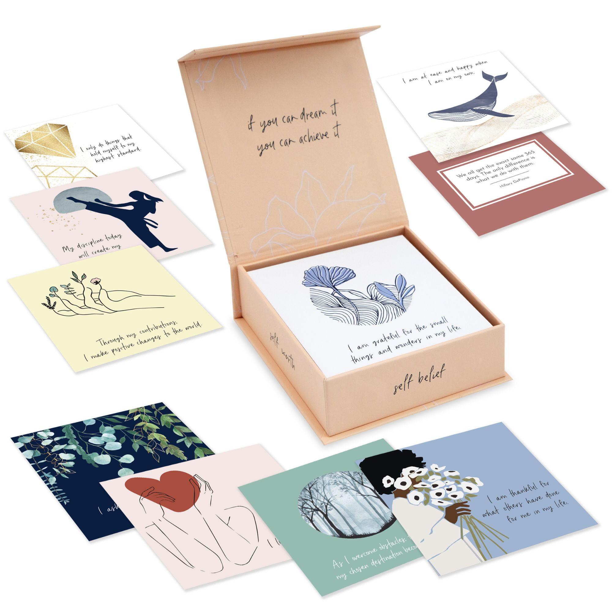 RYVE Positive Affirmations Cards for Women, 52 Count