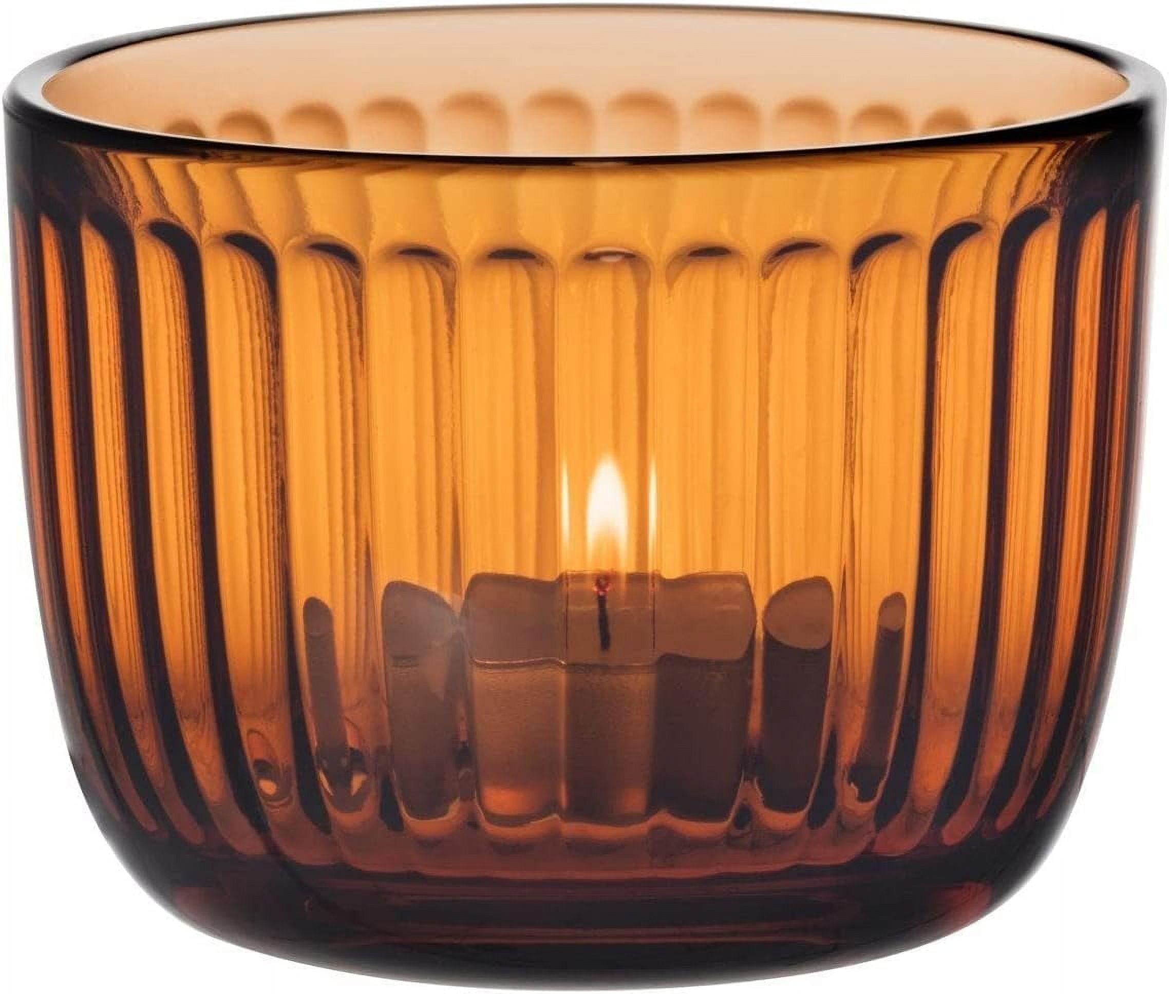 Sevilla Orange Ceramic Tealight Candleholder 9 cm