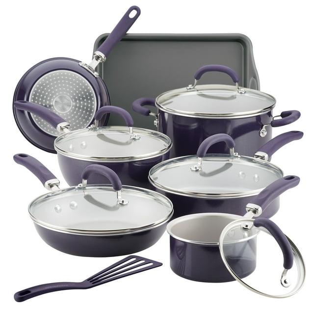 Rachael Ray Rachael Ray Create Delicious Aluminum Nonstick Cookware Induction Cookware Set, 13-Piece