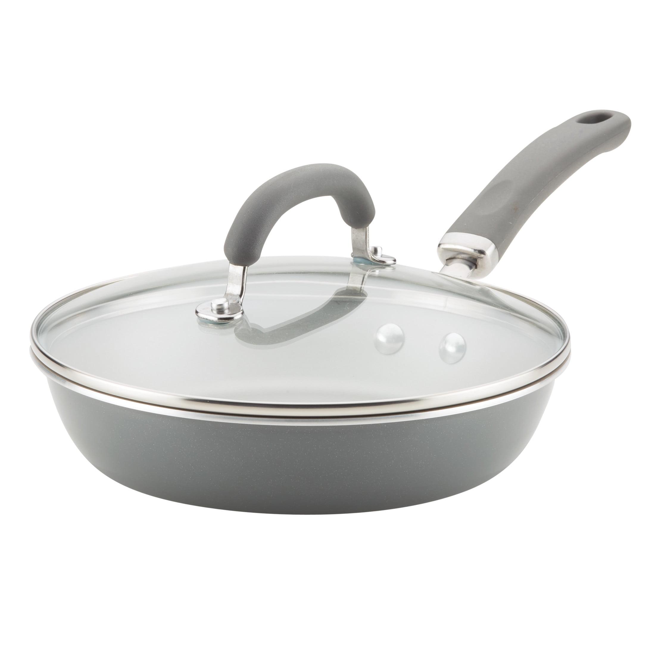 Rachael Ray Rachael Ray Create Delicious Nonstick Induction Deep Frying Pan / Skillet with Lid, 9.5 Inch