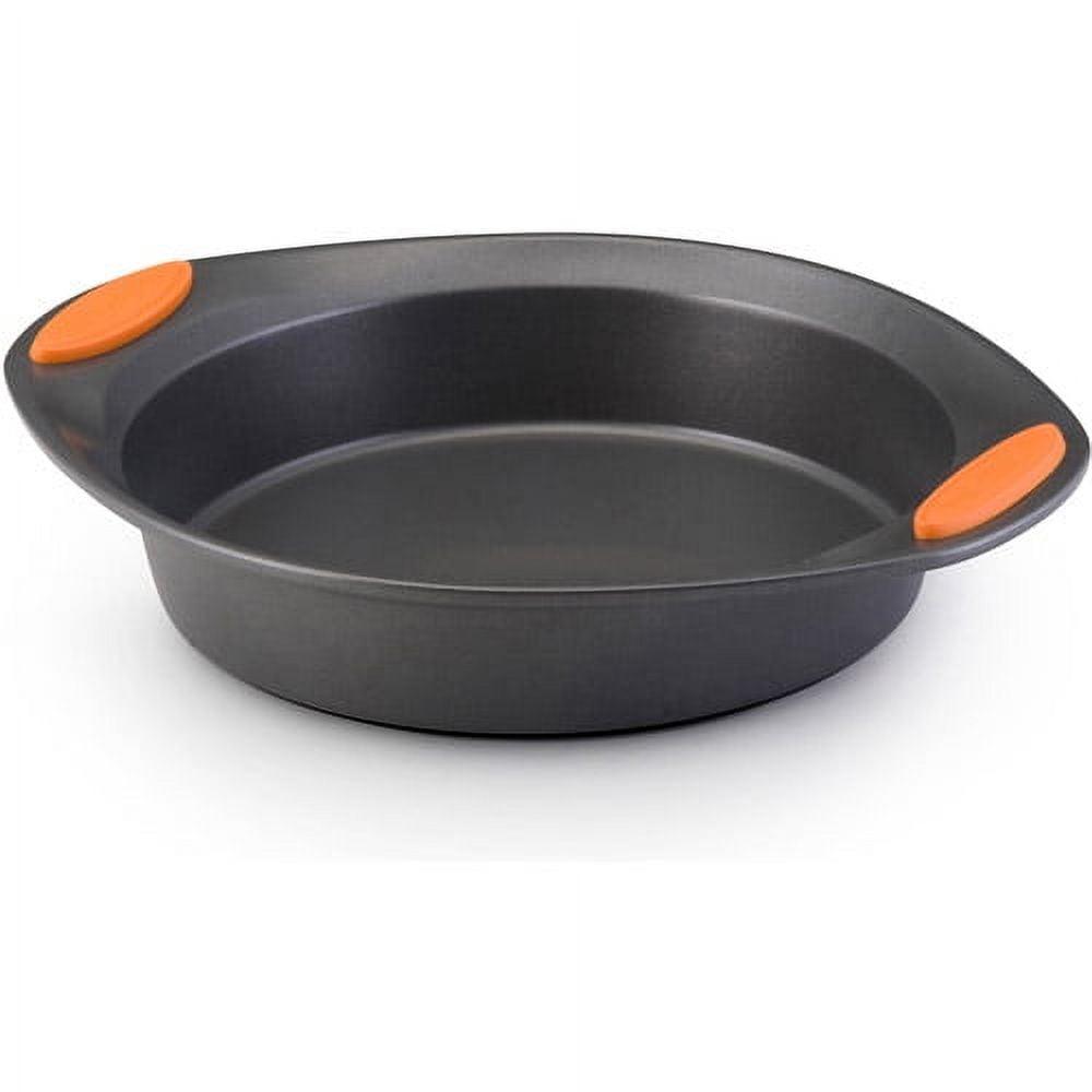 9-Inch Round Gray Nonstick Cake Pan with Grips