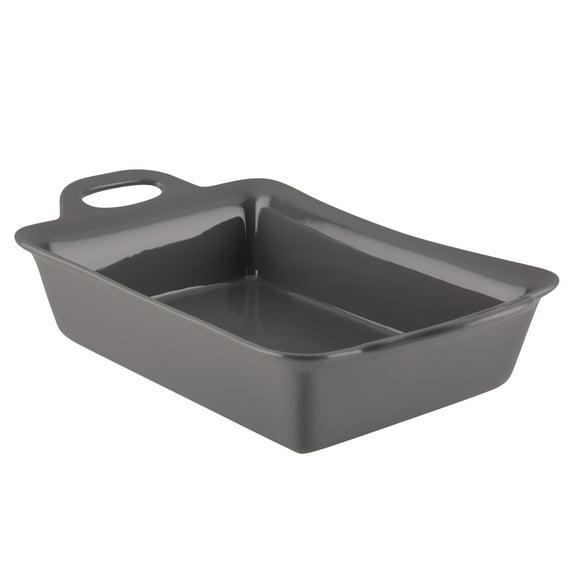 Rachael Ray Ceramics Rectangular Baker, 9-Inch by 13-Inch, Gray