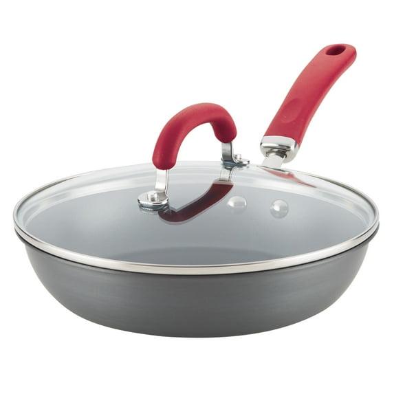 Rachael Ray Rachael Ray Create Delicious Hard Anodized Aluminum Nonstick Deep Frying Pan, 10.25-Inch