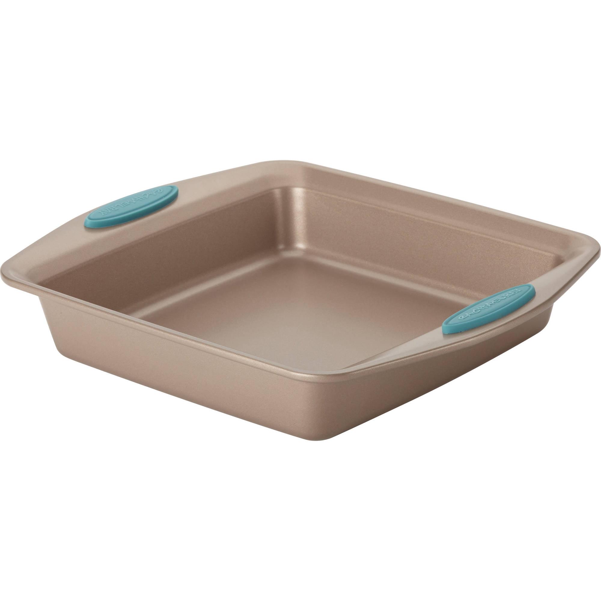 Latte Brown 9-Inch Square Nonstick Steel Cake Pan