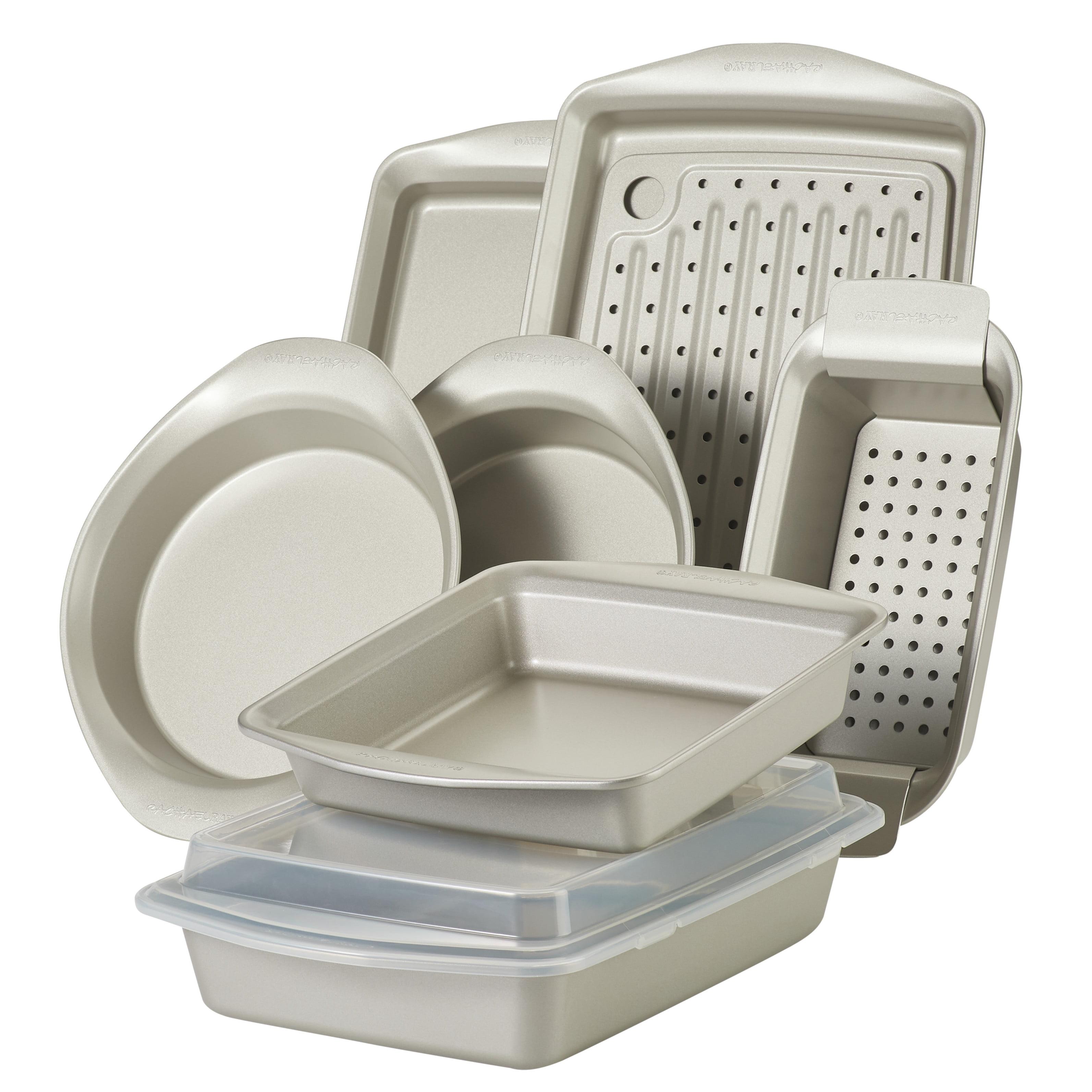 Silver Nonstick 10-Piece Heavy Gauge Steel Bakeware Set