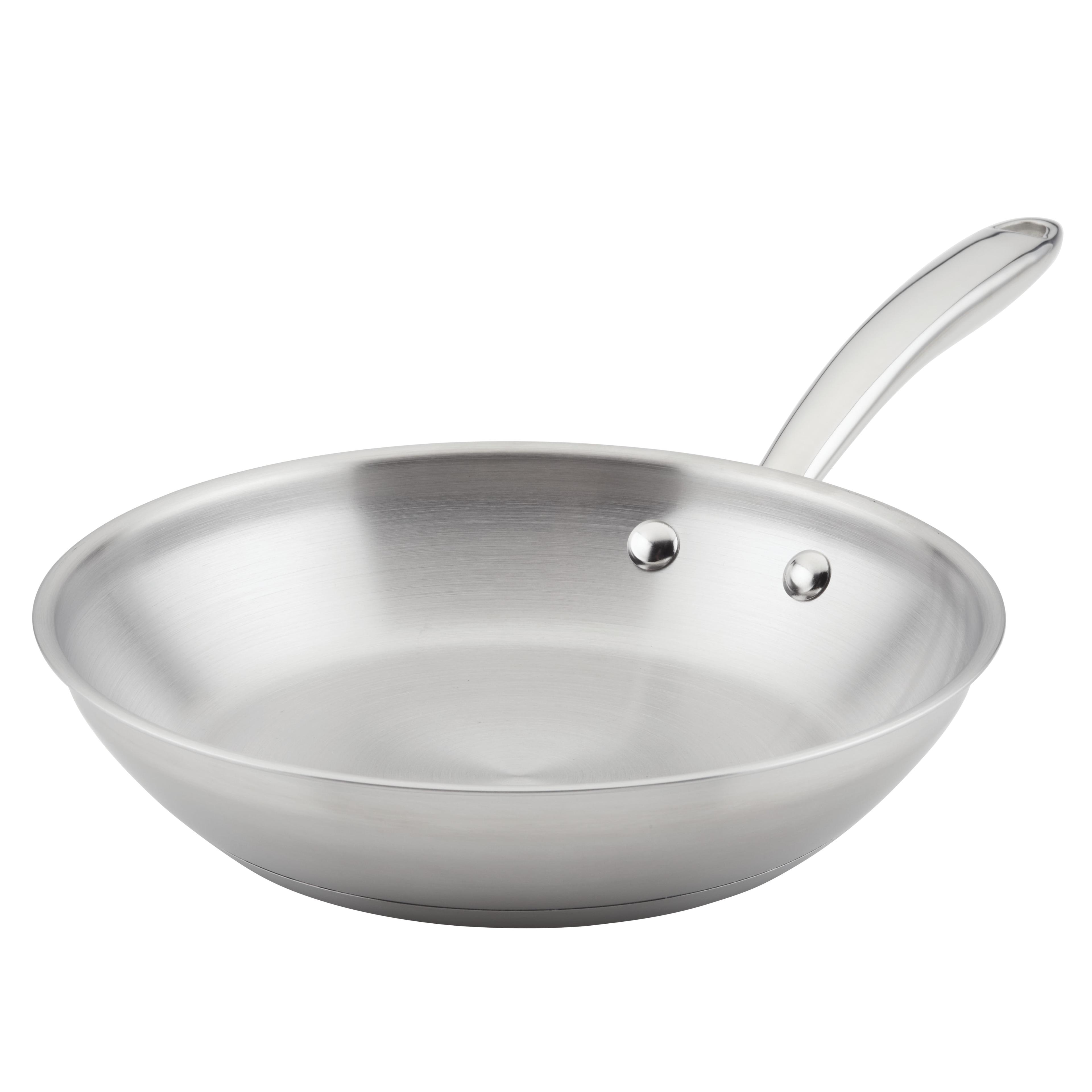 Rachael Ray Rachael Ray Professional Stainless Steel Induction Frying Pan / Skillet, 10 Inch, Silver