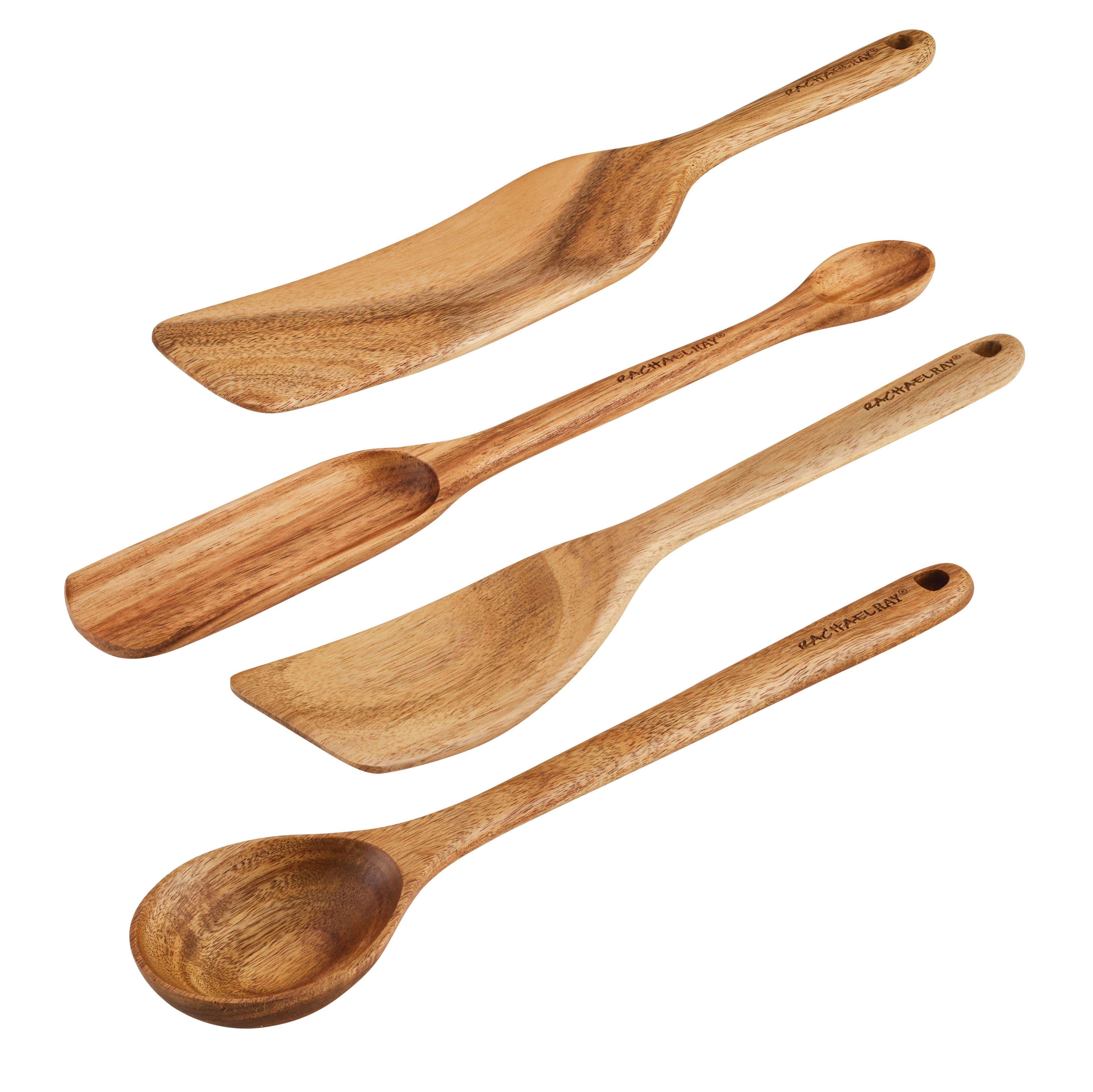 Rachael Ray 4-Piece Acacia Wood Kitchen Utensil Set