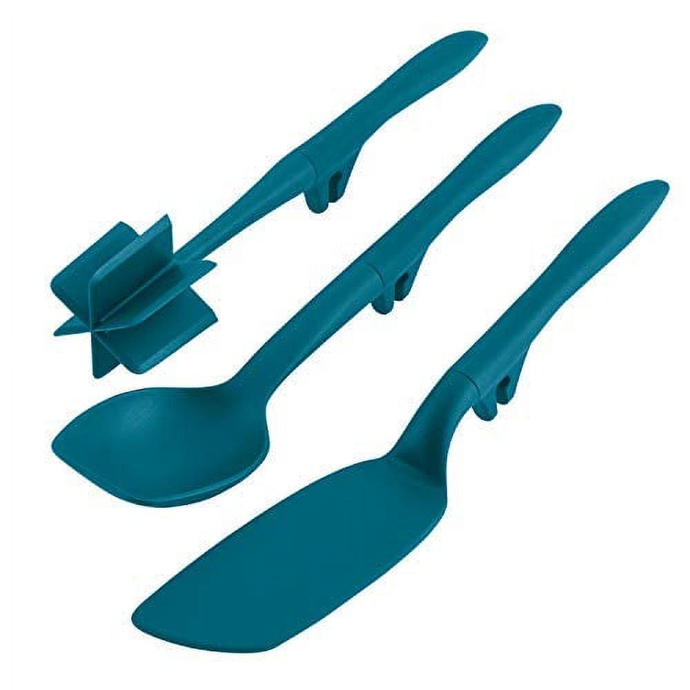 Teal Nylon 3-Piece Lazy Cooking Utensil Set