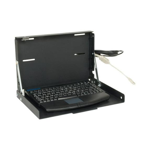 RackSolutions Folding Wall Mount for Compact Keyboard - Space-Saving Wall-Mounted Keyboard Tray for TKL or Full-Size Keyboards