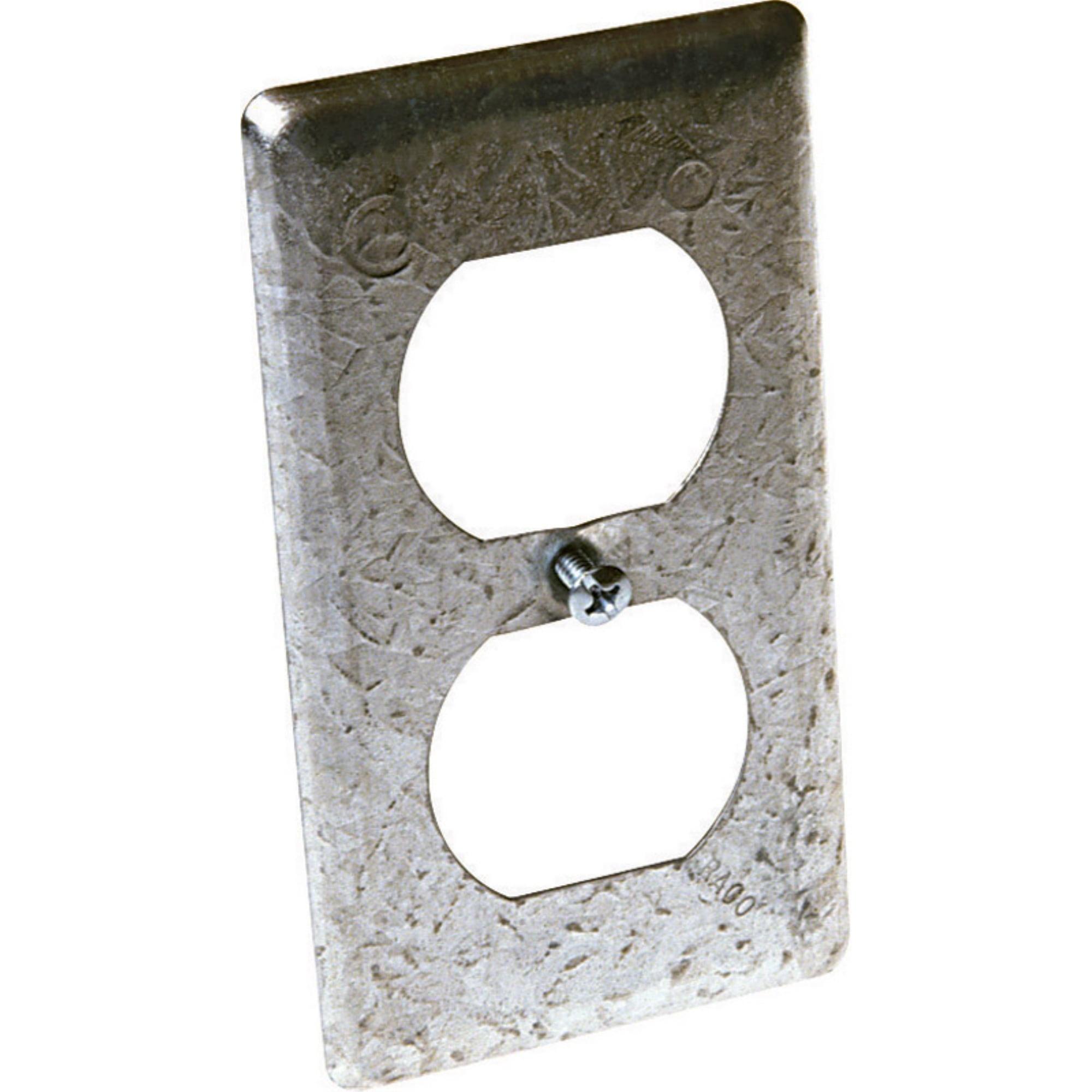 Raco Galvanized Steel Duplex Receptacle Handy Box Cover