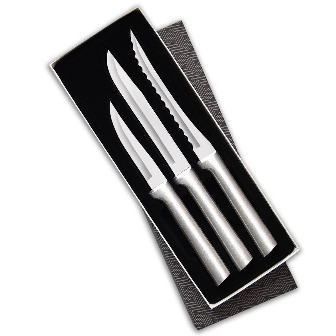 Rada Kitchen Knives Boxed Set, 3 Piece Cook’s Choice Gift Set, Heavy Duty Paring Knife, Utility/Steak Knife, and Tomato Slicer