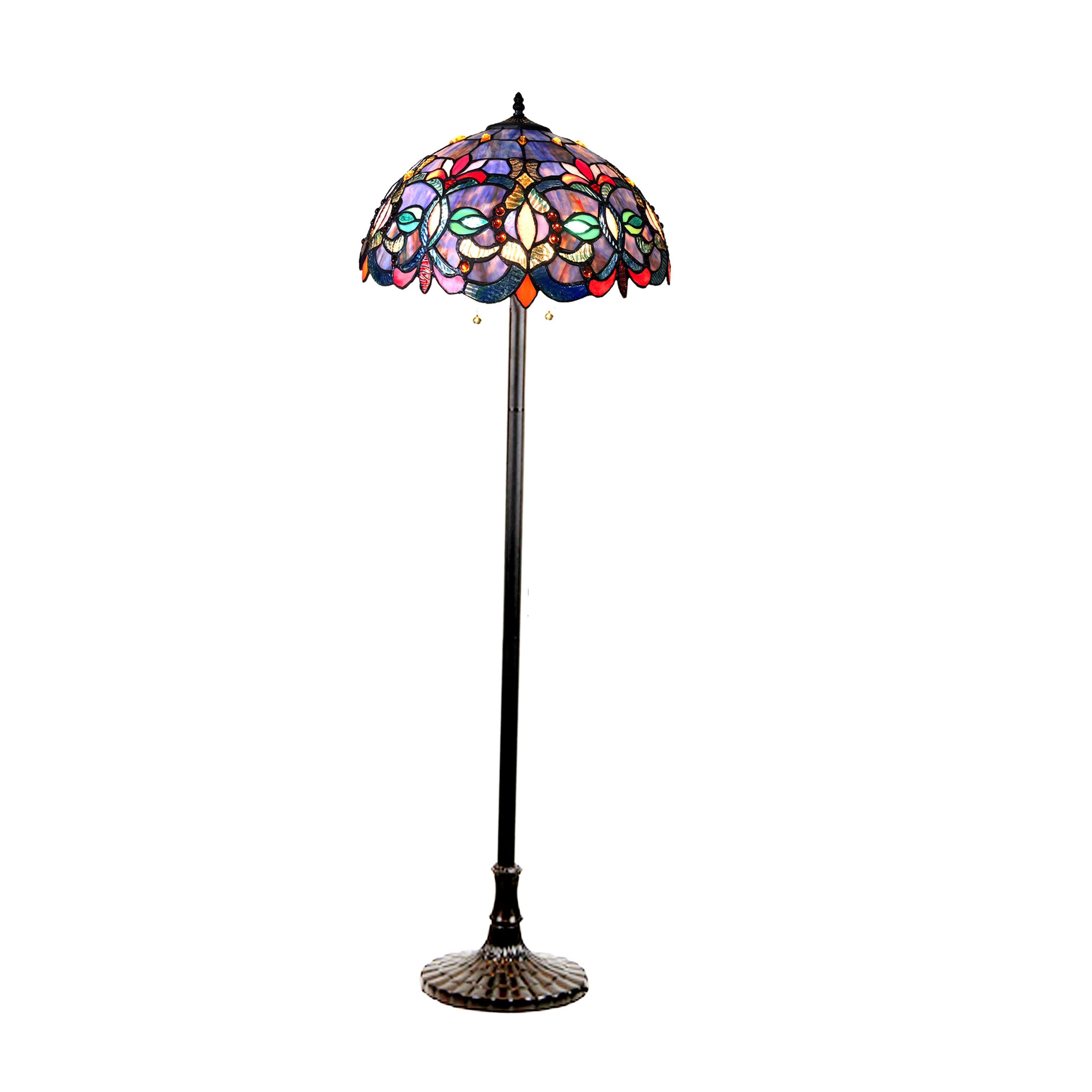 Radiance Goods Tiffany-Style 2 Light Victorian Floor Lamp 18" Shade