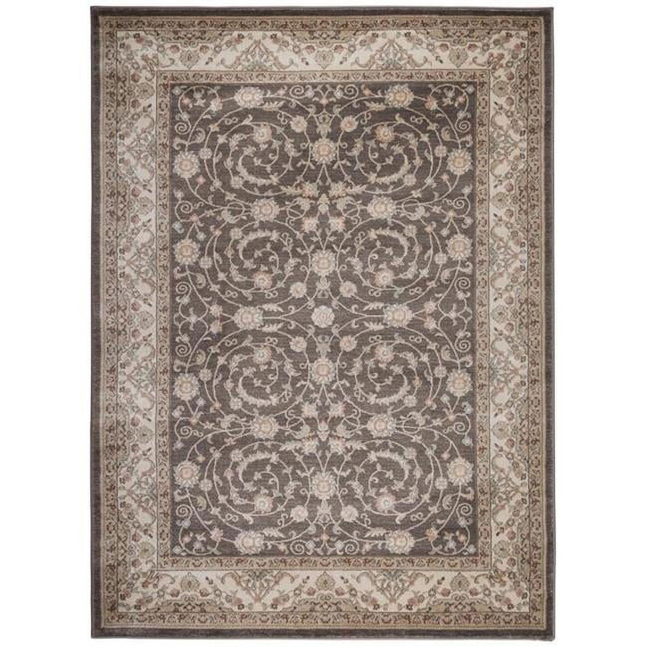 Garda Brown Rectangular Synthetic Oriental Area Rug