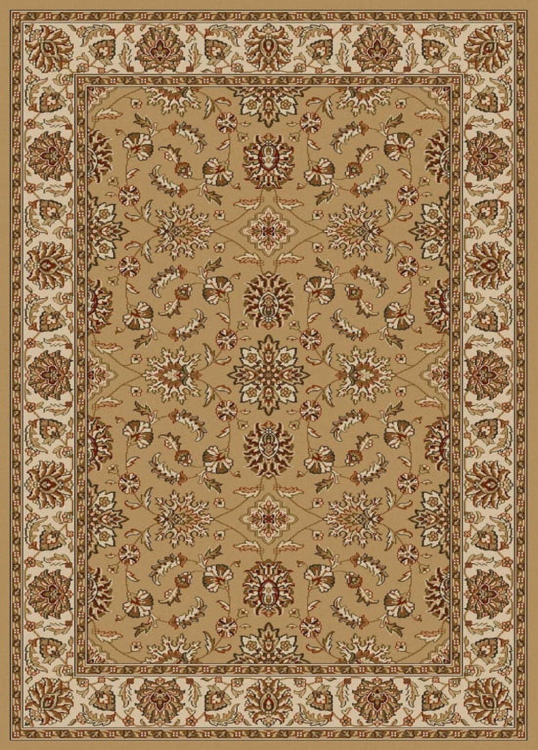 Como Traditional Beige Synthetic 2x8 Runner Rug