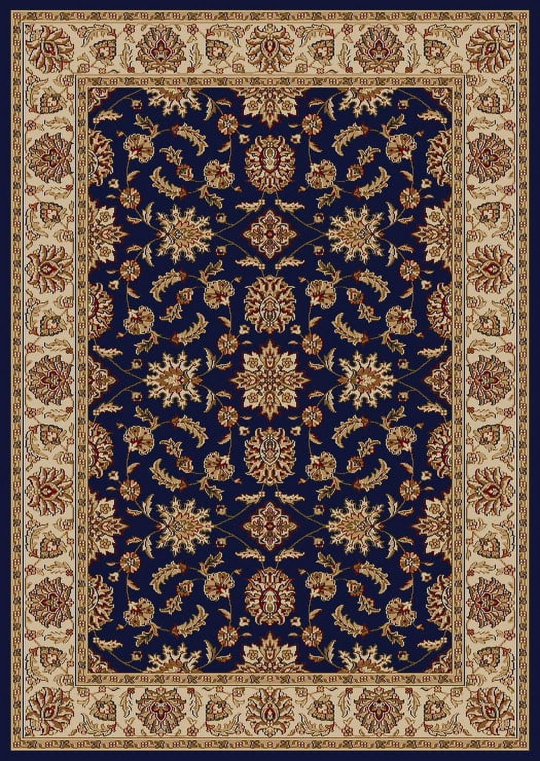 Radici Usa Como Area Rug 1592 Navy Blue Italian Bordered 2' 2" x 7' 7" Rectangle