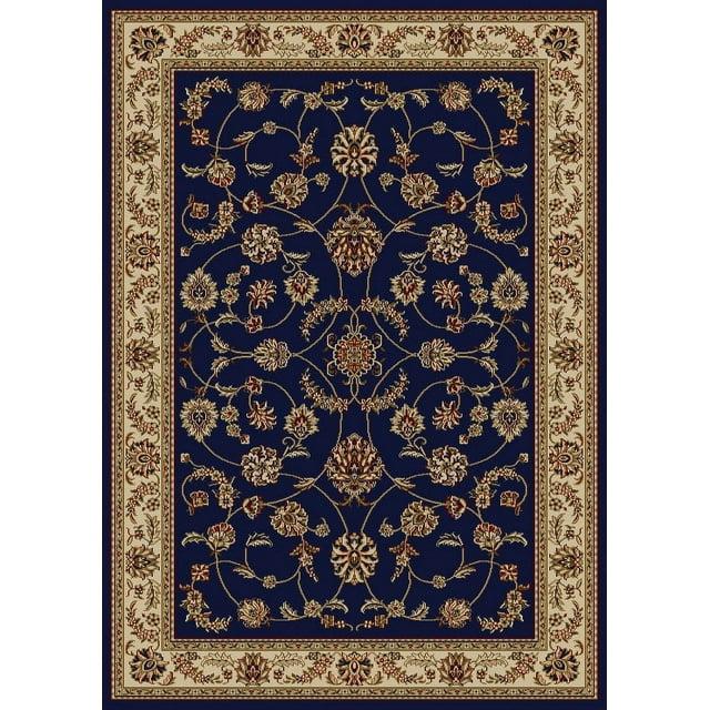Radici Usa Como Area Rug 1596 Navy Blue Italian Bordered 7' 9" x 11' Rectangle