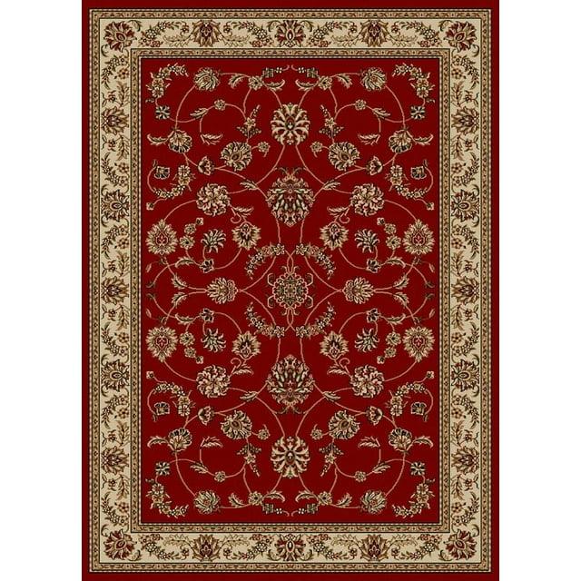 Radici Usa Como Area Rug 1596 Red Italian Bordered 7' 9" x 11' Rectangle