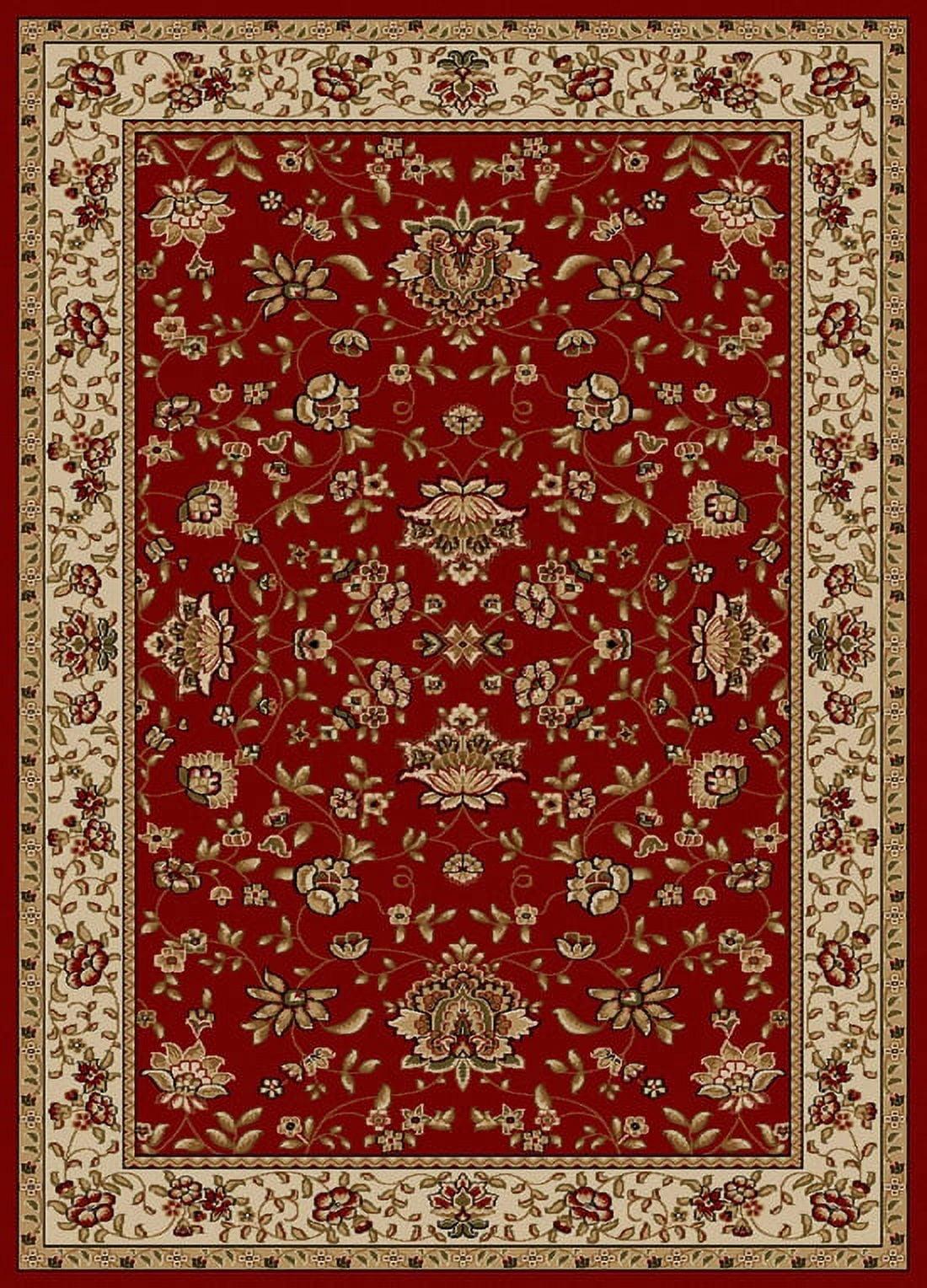Radici Usa Como Area Rug 1597 Red Italian Bordered 5' 5" x 7' 7" Rectangle