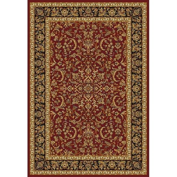 Radici Usa Noble Area Rug 1318 Burgundy Bordered Medallion 5' 5" x 8' 3" Rectangle