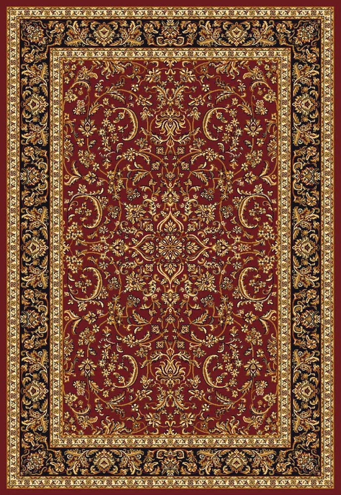 1318-1532-BURGUNDY Noble Rectangular Burgundy Traditional Italy Area Rug- 7 ft. 9 in. W x 11 ft. 6 in. H