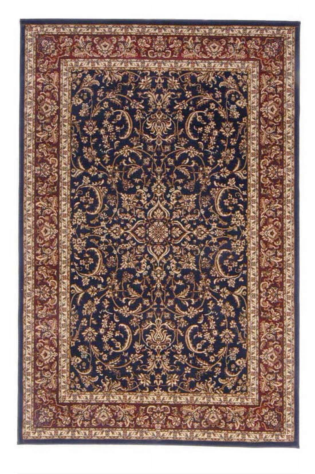 Radici Usa Noble Area Rug 1318 Traditional Navy Bordered Medallion 5' 3" x 5' 3" Round