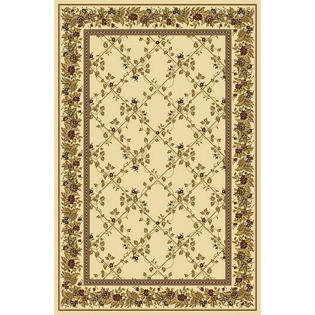 Radici Usa Noble Area Rug 1427 Ivory Floral Country 3' 3" x 5' 4" Rectangle