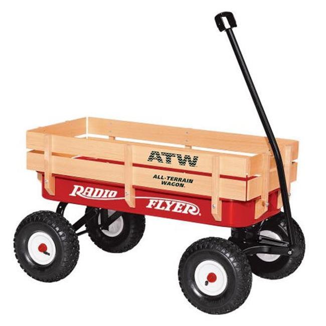 Full-Size All-Terrain Steel and Wood Pull Food & Drink Server