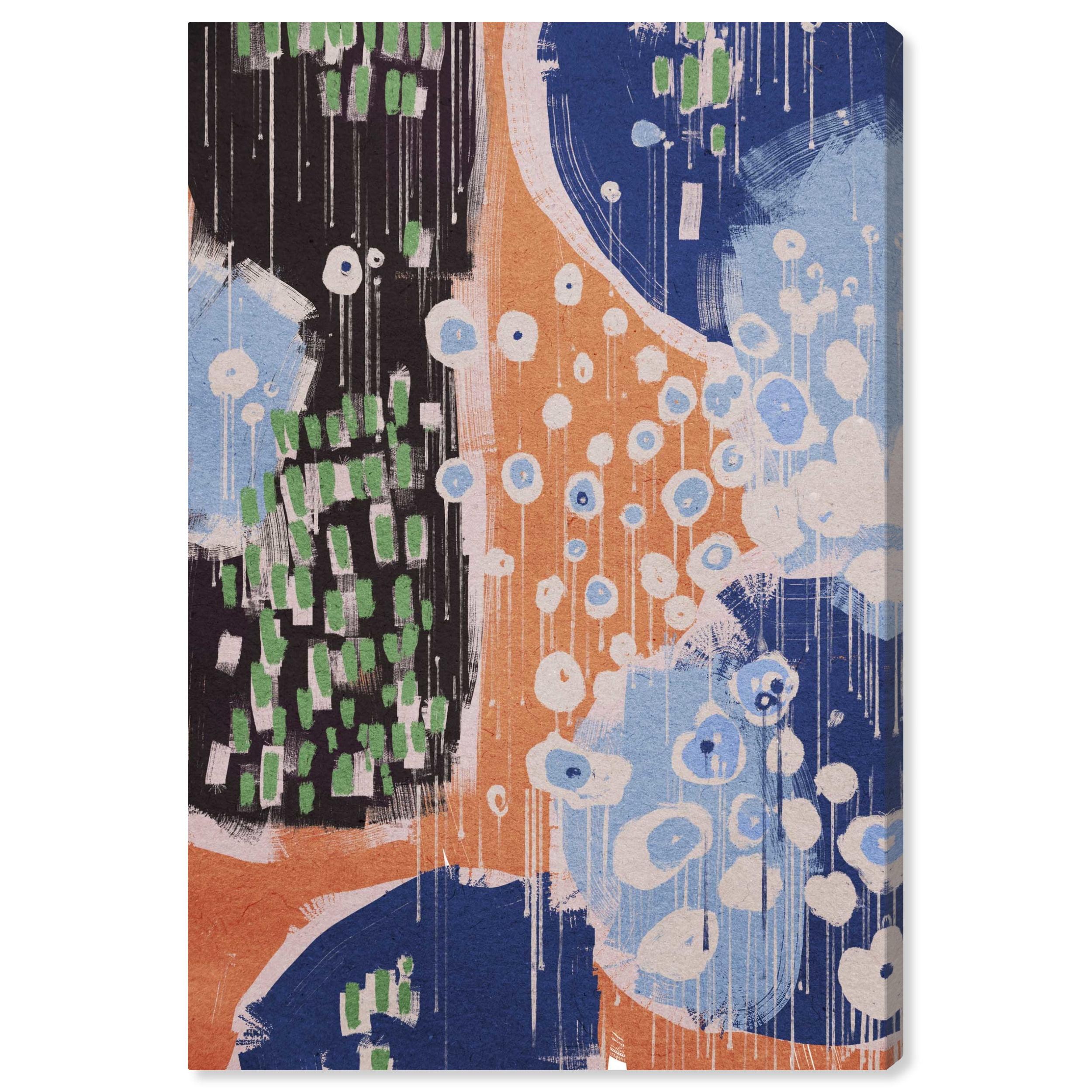 Art Remedy Raining Colors Retro Modern Abstract Wall Art by Art Remedy