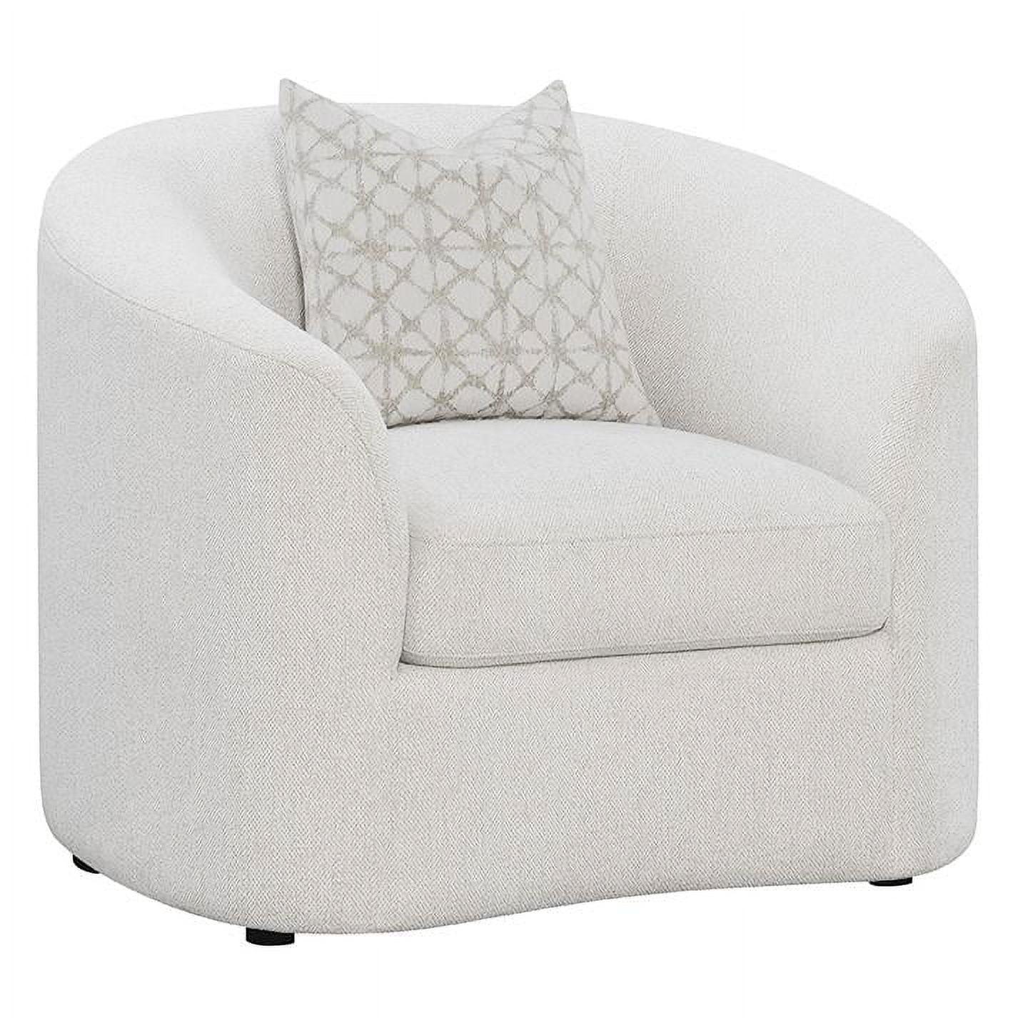 Rainn Latte Boucle Upholstered Stationary Lounge Chair