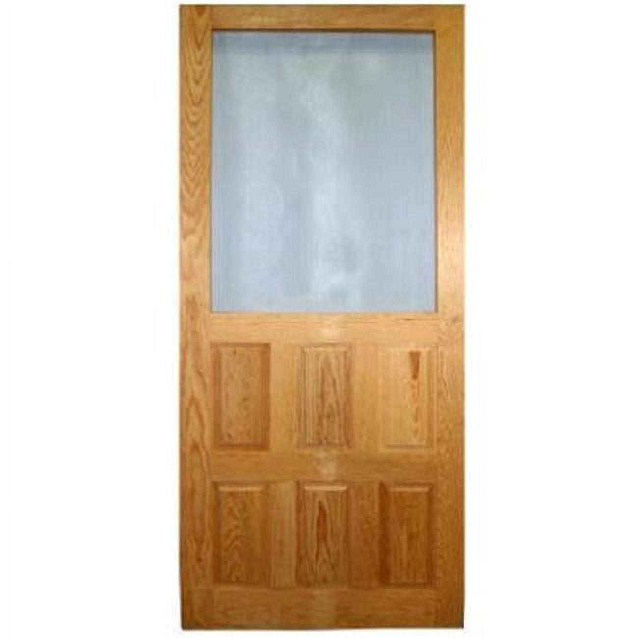 Charcoal Aluminum Screen Raised Panel Wood Door, 3 ft. x 6 ft. 8 in.