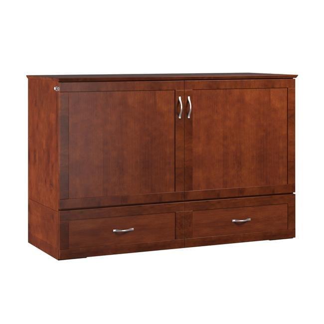Queen Hamilton Murphy Bed Chest with Folding Mattress - AFI: USB Turbo Charger, Storage