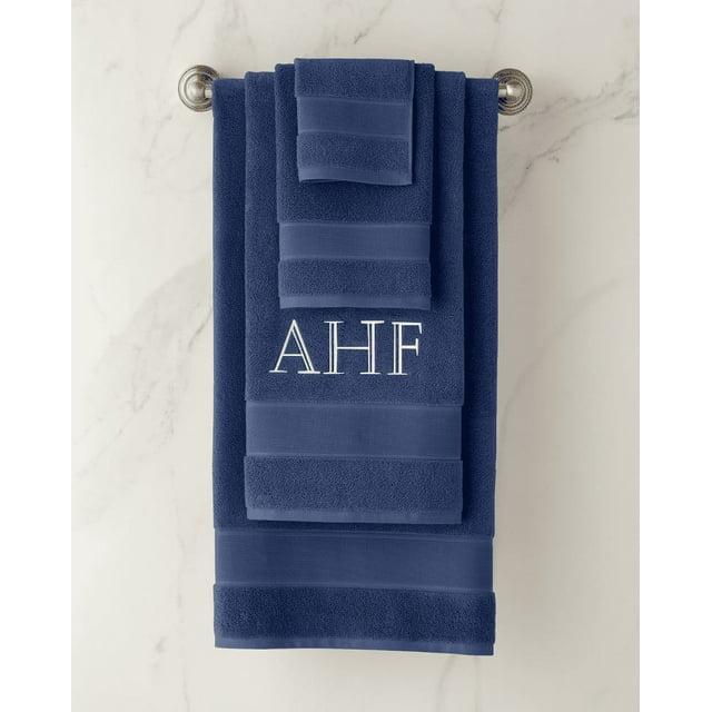 Ralph Lauren CLUB NAVY Sanders Solid Antimicrobial Bath Towel, US 30" X 56"