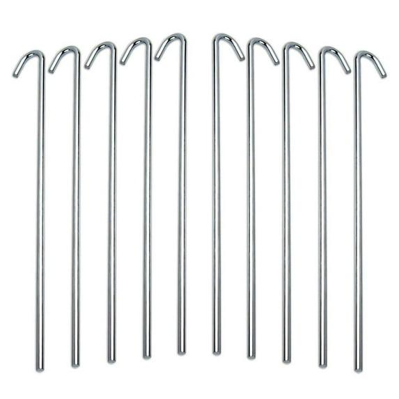 Tent Stakes Heavy Duty Metal, Galvanized Rust-Free Yard Stakes, Garden Edging Fence Hook | Tent Stakes Metal for Outdoor Camping, Tent Pegs